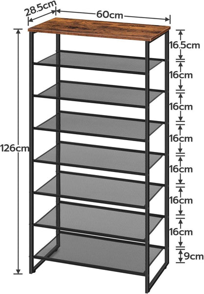 8-stöckiges Schuhregal für Flur und Schlafzimmer in