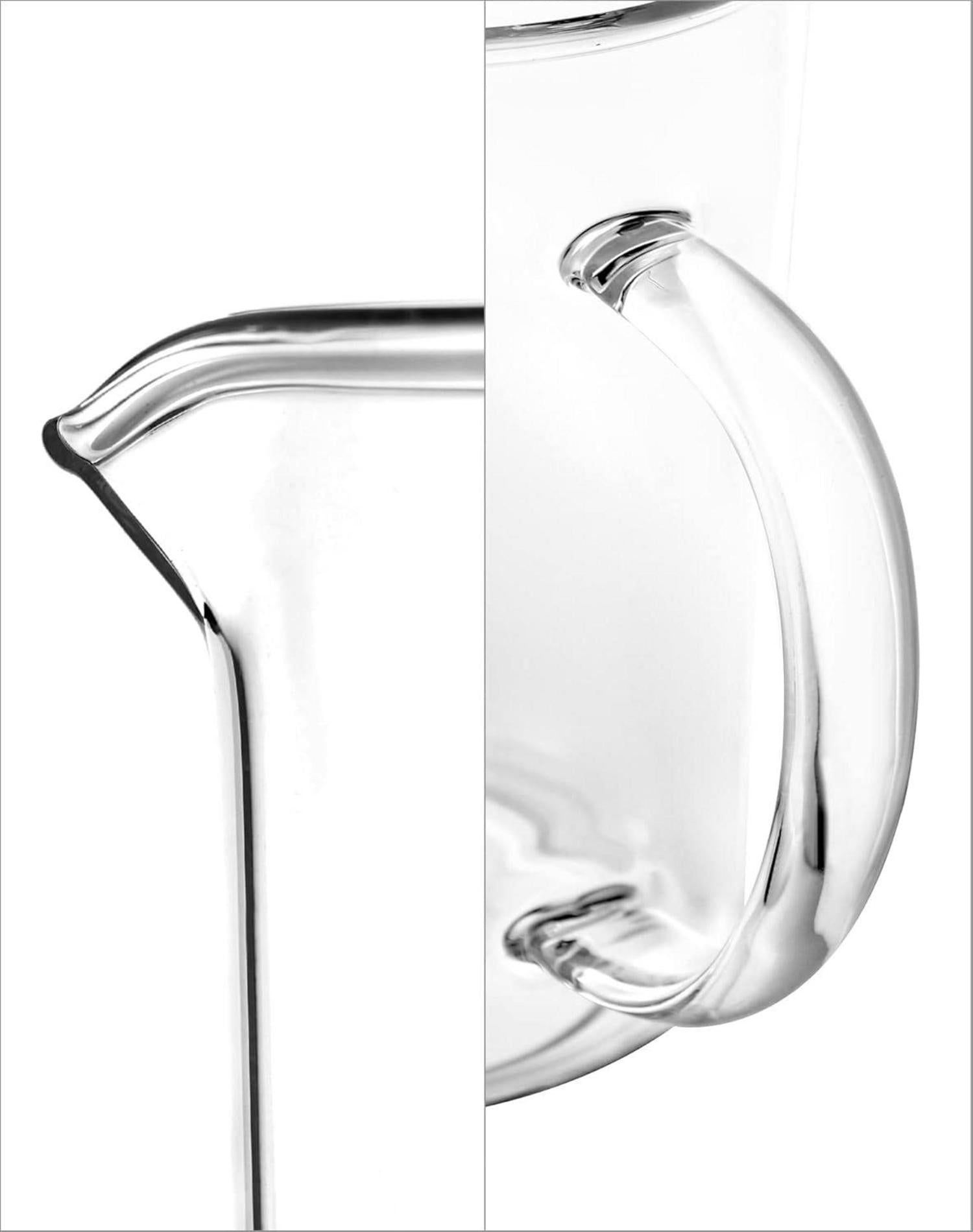 QWORK® 2 Stück Borosilikatglas Messbecher 500 ml mit Griff