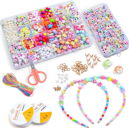 Kinder Perlen Armbänder DIY Schmuck Bastelset Mädchen Kreativ 24