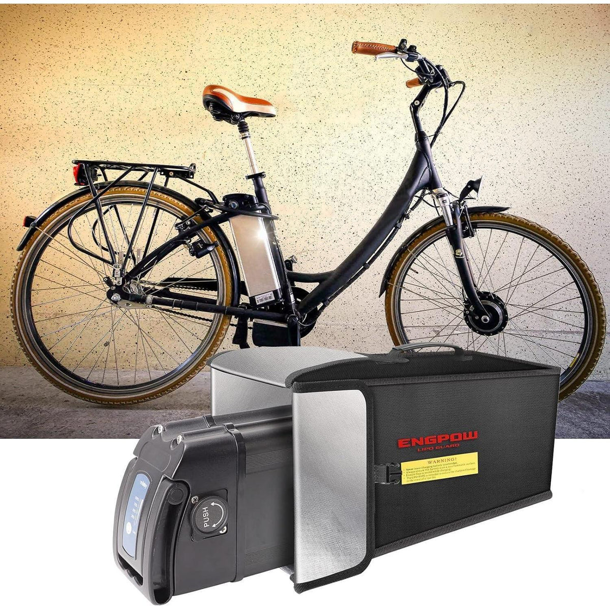 Feuerfeste Ebike Akku Tasche – Schutzhülle für E-Bike Akku