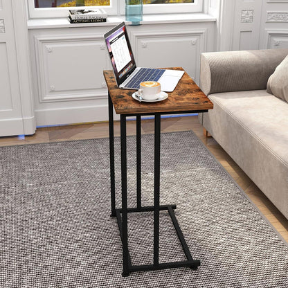 Beistelltisch C-Form Kleiner Sofatisch Kaffeetisch 49x33x68cm