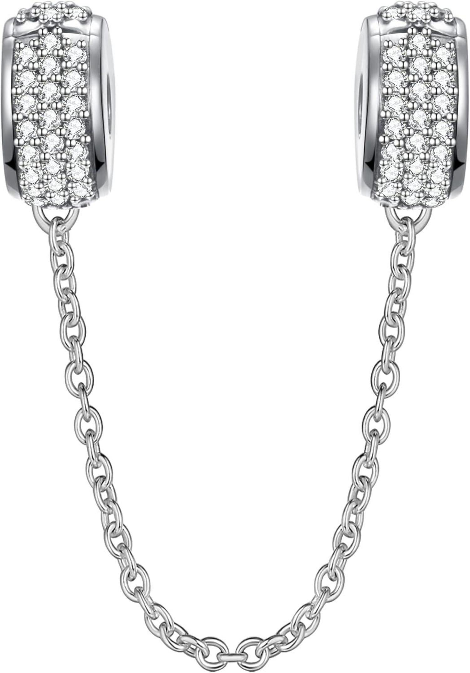 GW S925 Silber Gummi Spacer Stopper Charm für Armband - Weiß644