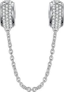 GW S925 Silber Gummi Spacer Stopper Charm für Armband - Weiß644