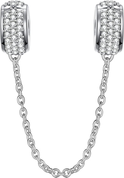 GW S925 Silber Gummi Spacer Stopper Charm für Armband - Weiß644