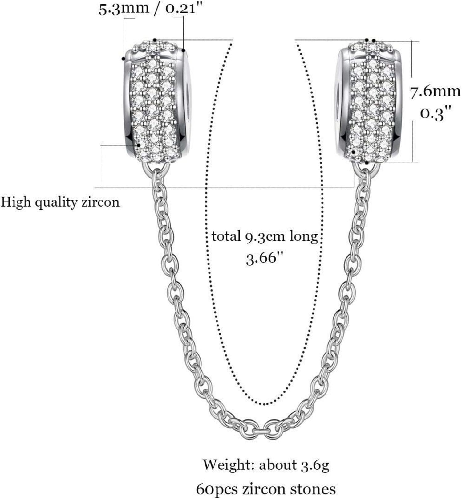 GW S925 Silber Gummi Spacer Stopper Bead Charm für Armbänder