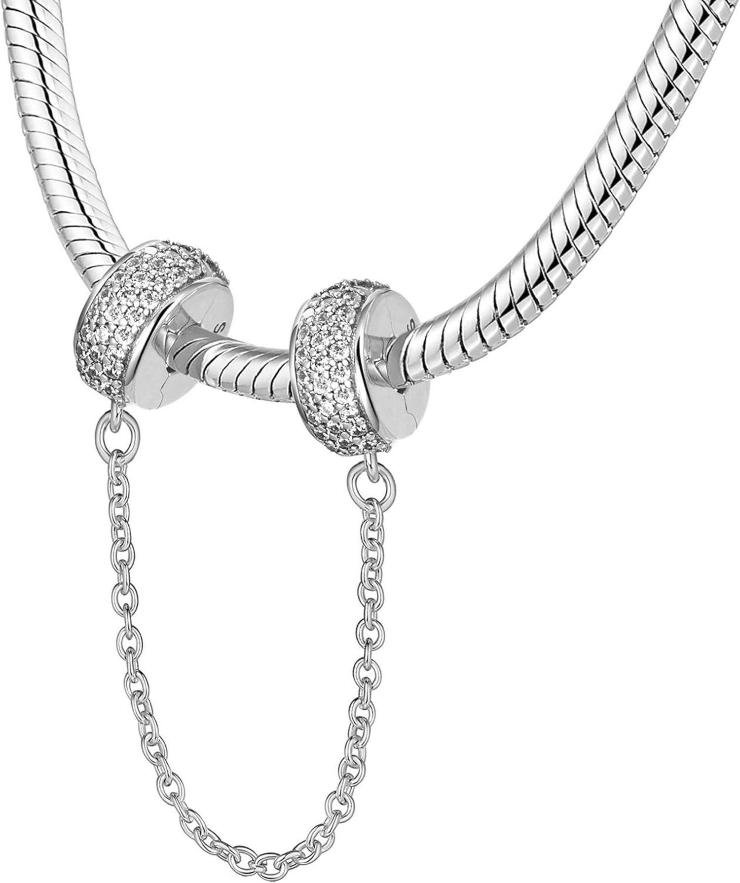 Gummi Spacer Stopper Bead Charm für Armbänder - S925 Silber