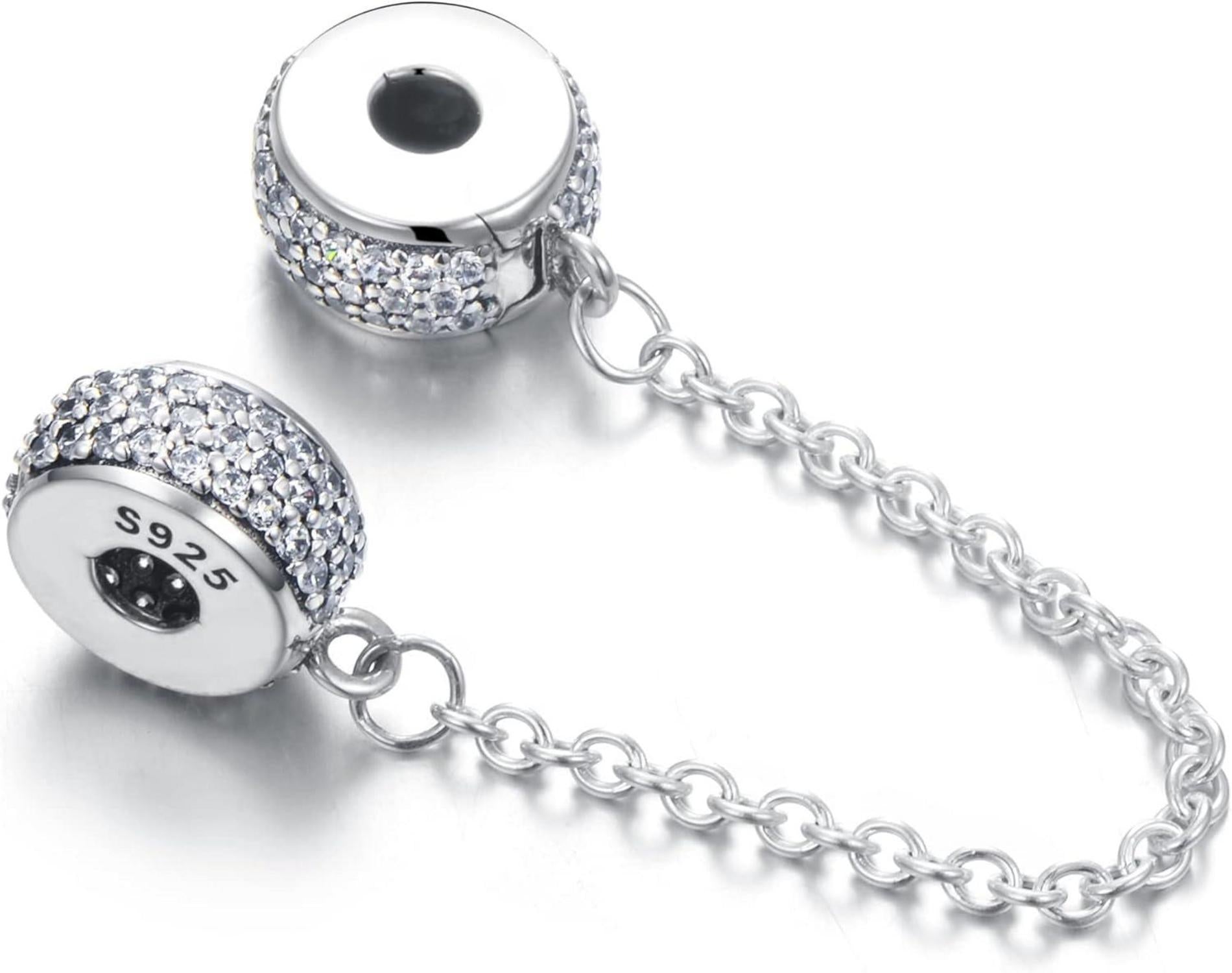 Silber Spacer Stopper Charm für Armbänder Bead Sicherheitskette
