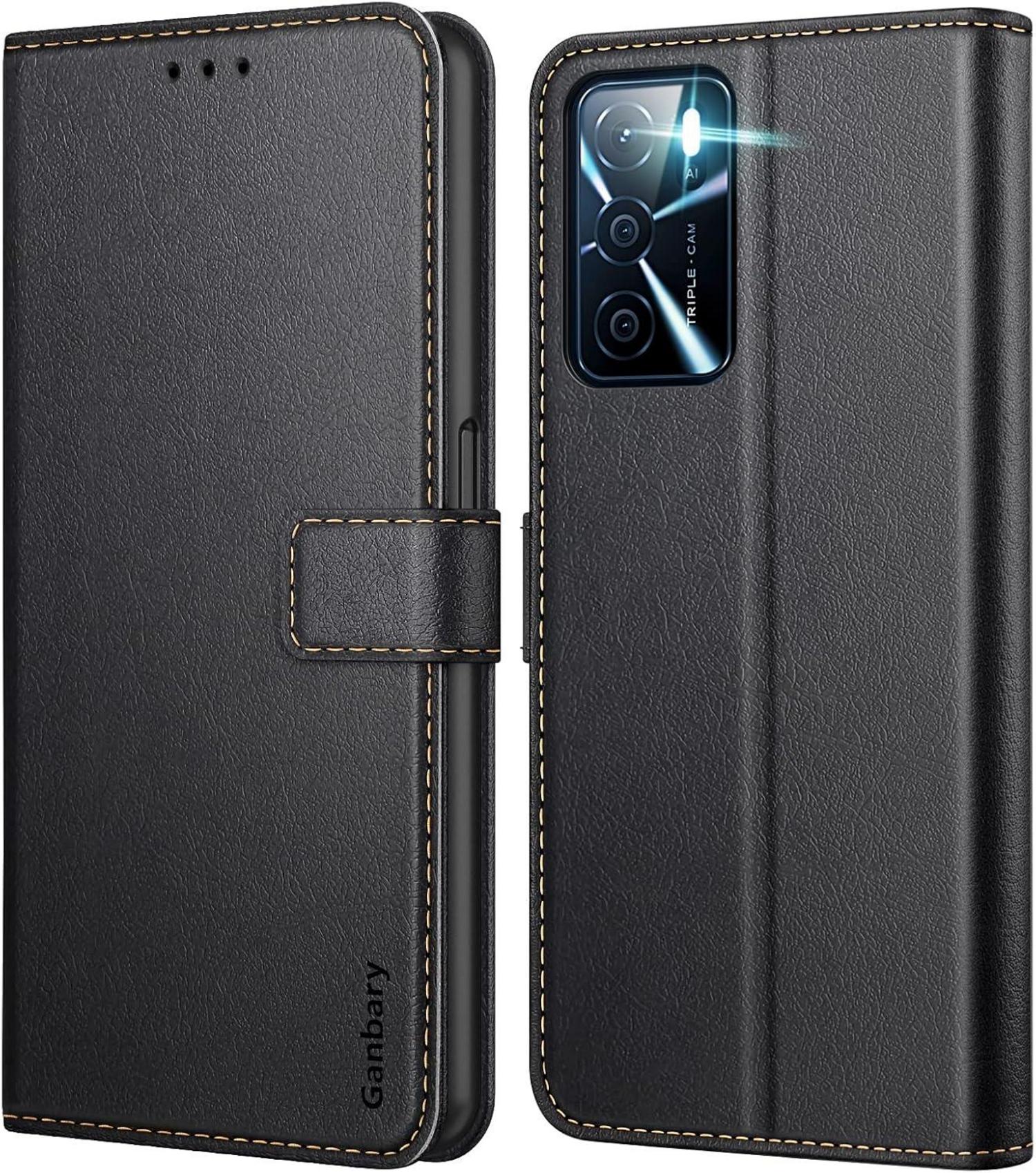 Leder Handyhülle mit Kartenfächern und Standfunktion für Oppo A54s A16