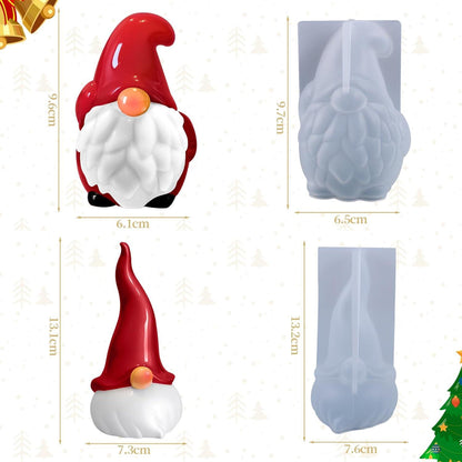 Silikonform Weihnachtsmann Kerzen Gießform für Weihnachten