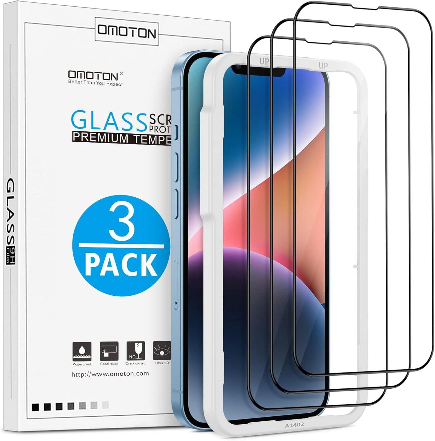 Panzer Schutzglas 3D für iPhone 14/13/13 Pro, 3er Set