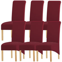 XL Stuhlhussen Weinrot, 6er Set, für Esszimmer & Hotel
