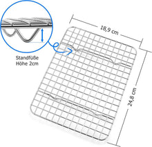 TEAMFAR Abkühlgitter aus Edelstahl 24,8cm*18,9cm*2cm, 2