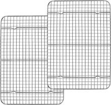 Abkühlgitter Edelstahl Kuchengitter 2 Stück Backgitter 38,9x28,5cm