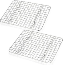 Abkühlgitter Set aus Edelstahl für Backen Grillen Kühlen 29,8cm*22,7cm