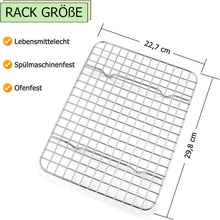 TEAMFAR Abkühlgitter Set Edelstahl Rechteckig 29,8cm*22,7cm