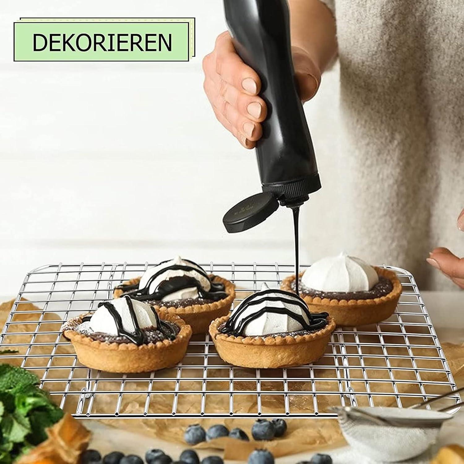 Abkühlgitter Set aus Edelstahl für Backen Grillen Kühlen 29,8cm*22,7cm