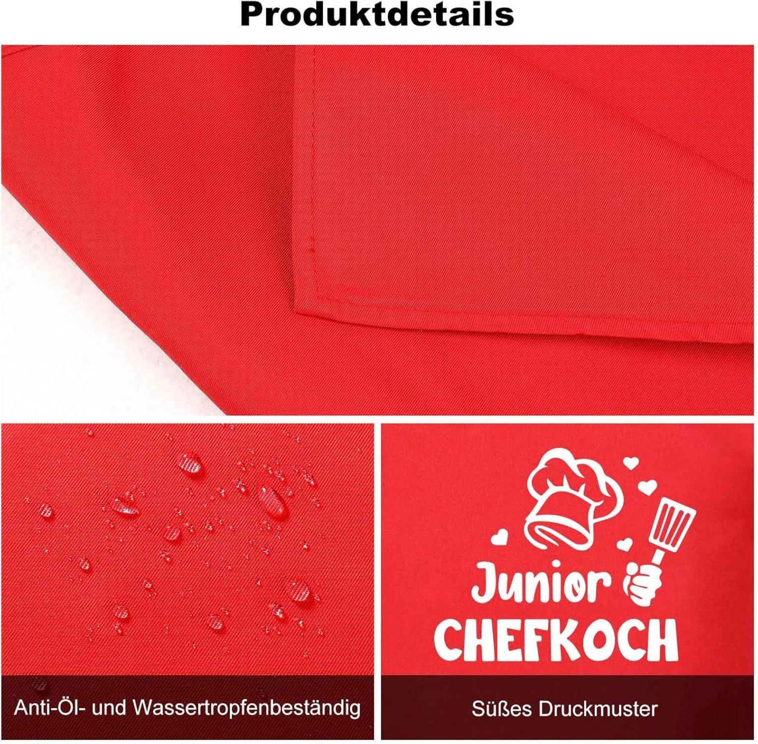 Kinderschürze lustig mit Taschen für Malen und Kochen