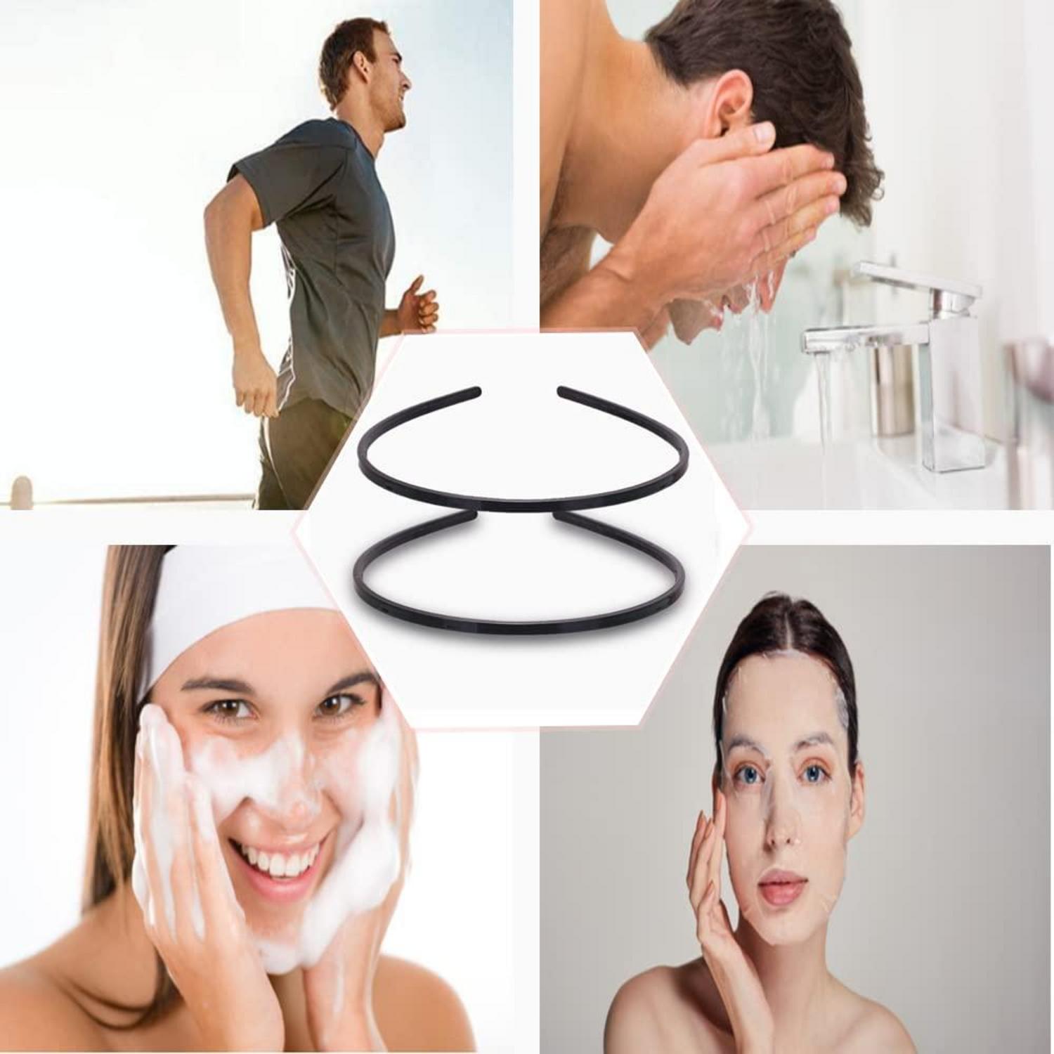 2er Pack Schwarze Kunststoff Stirnbänder mit Zähnen dünn DIY 6mm