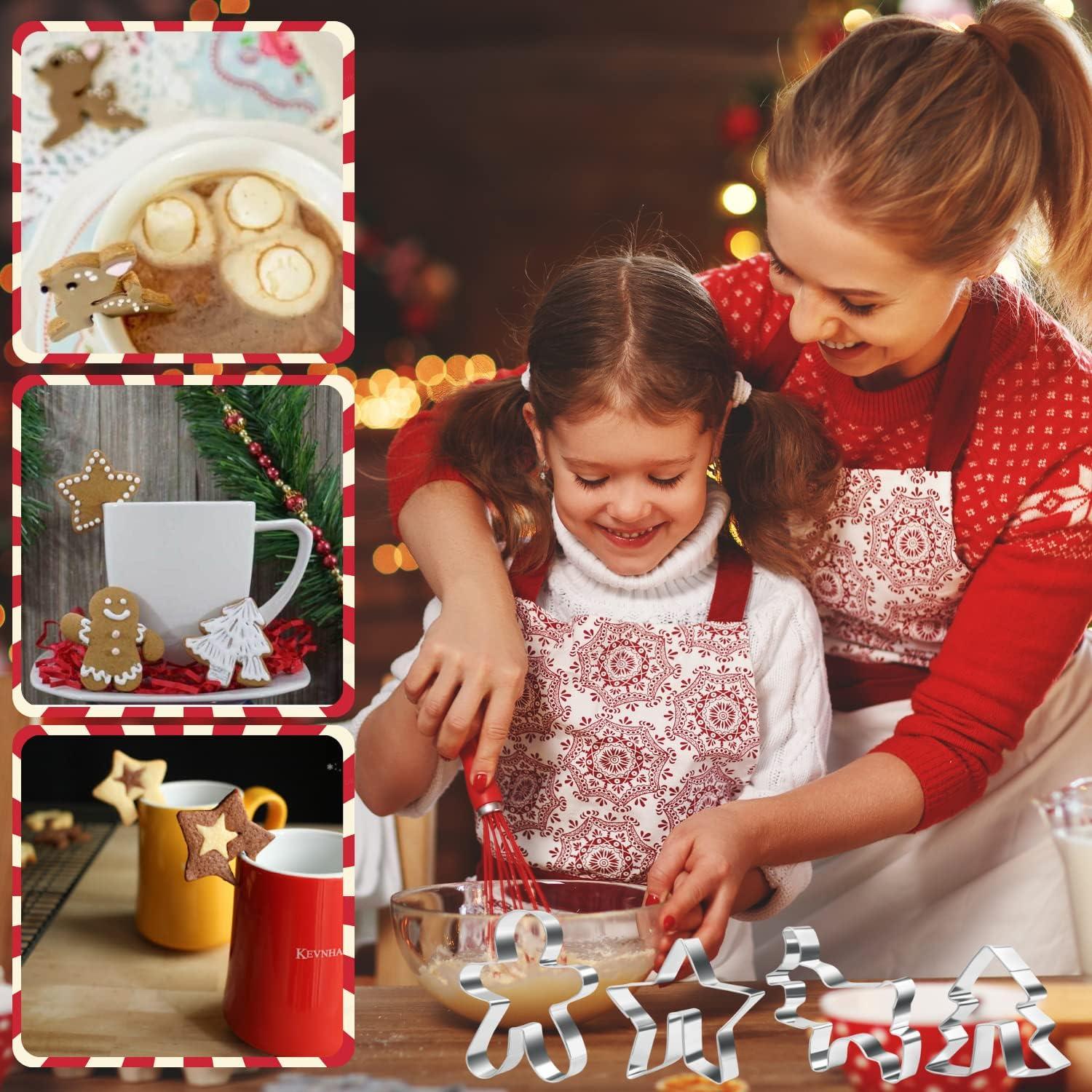 Weihnachts-Ausstechform Edelstahl 4-teilig Keksform Tassenrand