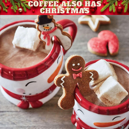 4er Set Weihnachts-Ausstechformen Edelstahl Tassenrand Kuchendeko