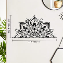 Metall-Mandala-Wanddekoration Lotusblumen-Wandkunst Schwarz