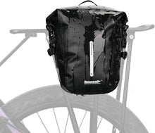Wasserdichte Fahrrad Gepäckträgertasche 7L Schwarz mit Schultergurt