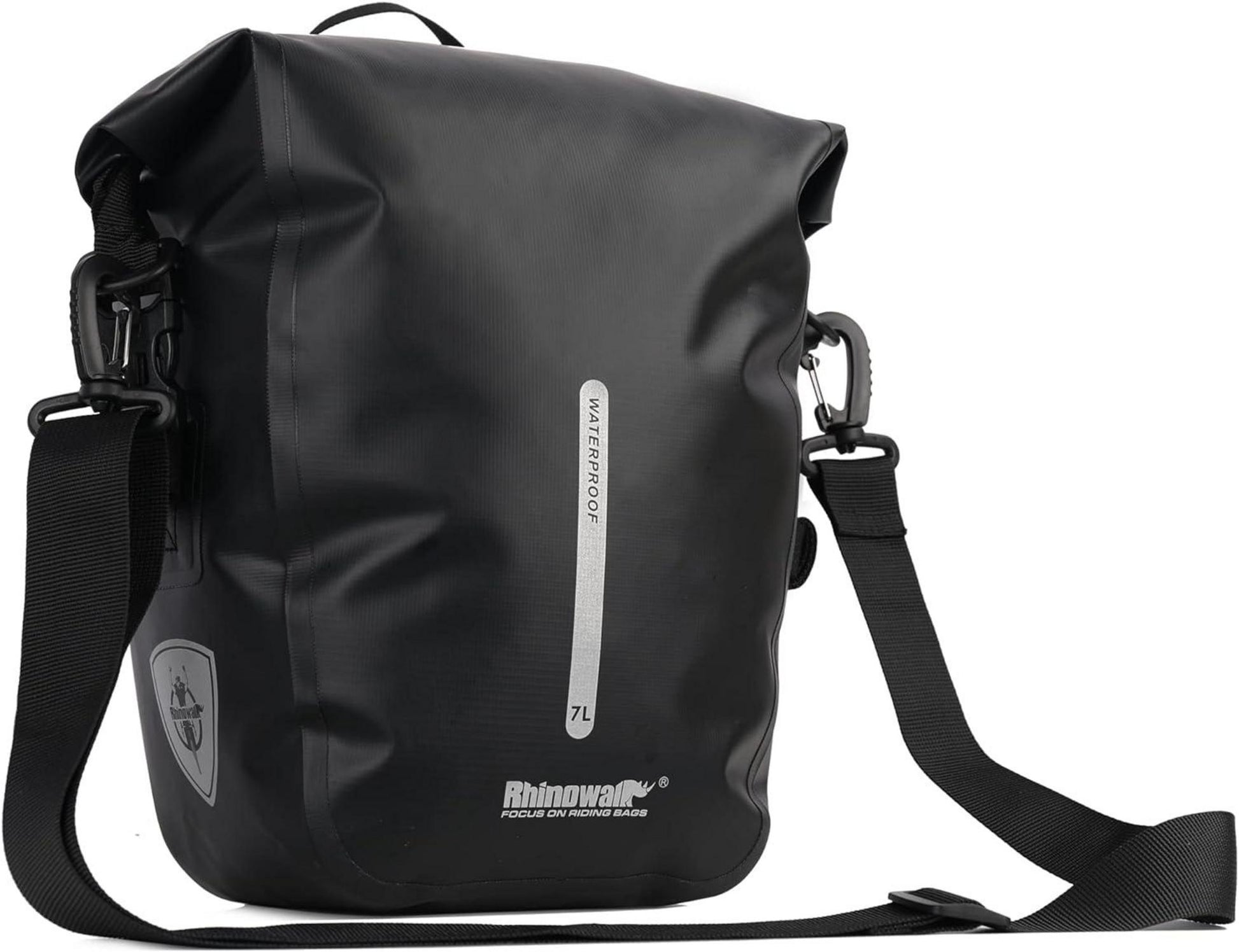 Fahrrad Gepäckträgertasche Wasserdicht 7L Schwarz Rolltop Trägertasche