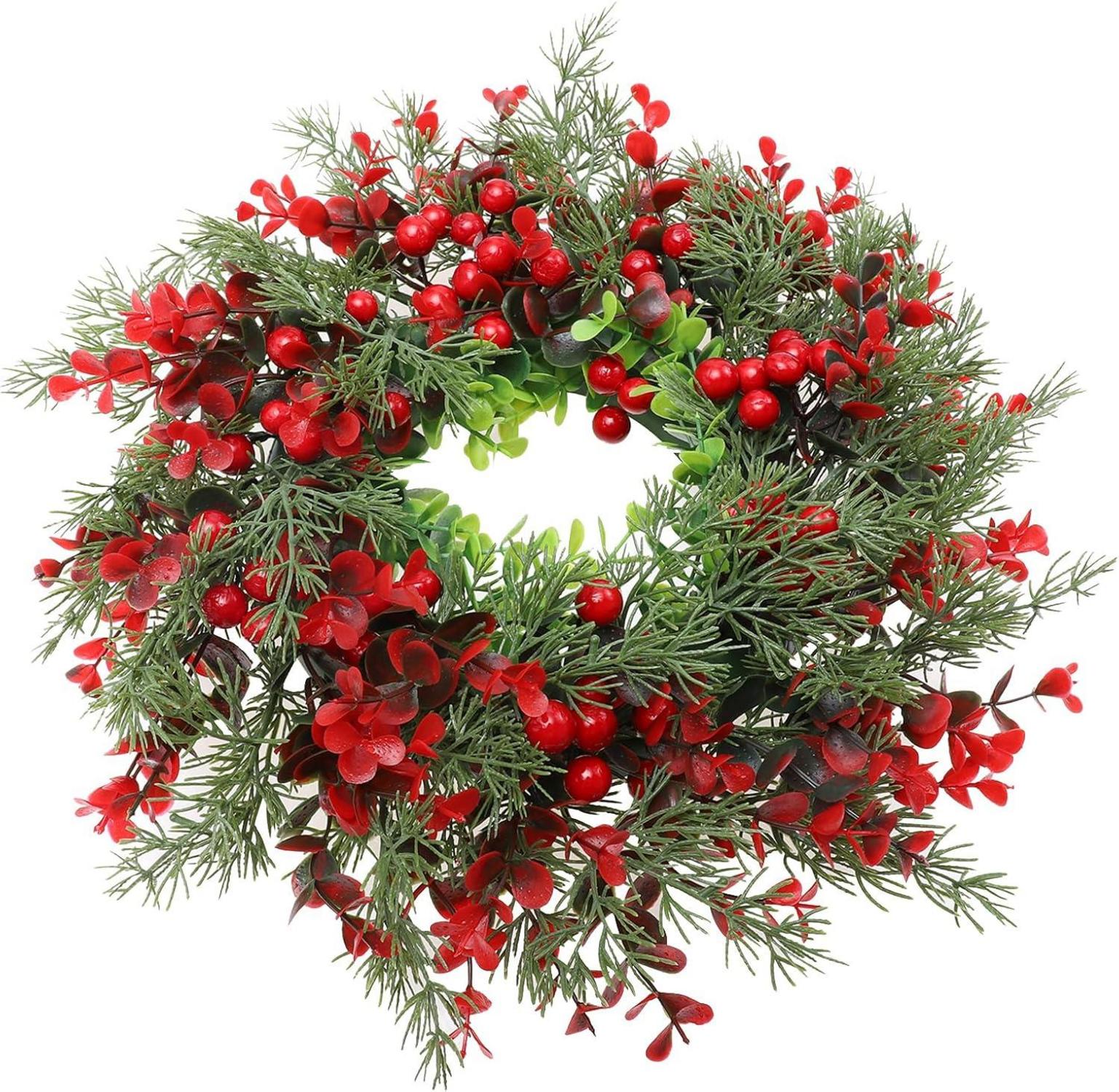 Weihnachtskranz Dekoration Beeren Tannen Winter Girlande Statement