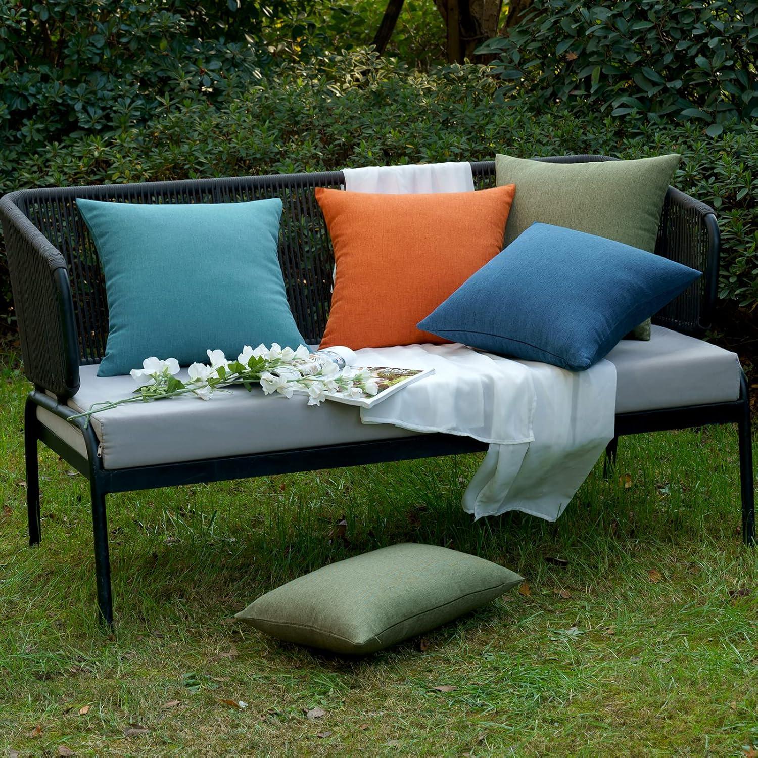 Wasserdichte Sofakissenbezüge Herbst Outdoor Deko 40x40cm Orange 2er Set