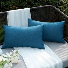 Wasserdichte Outdoor Kissenhüllen Navy blau 2er Set 30x50 cm