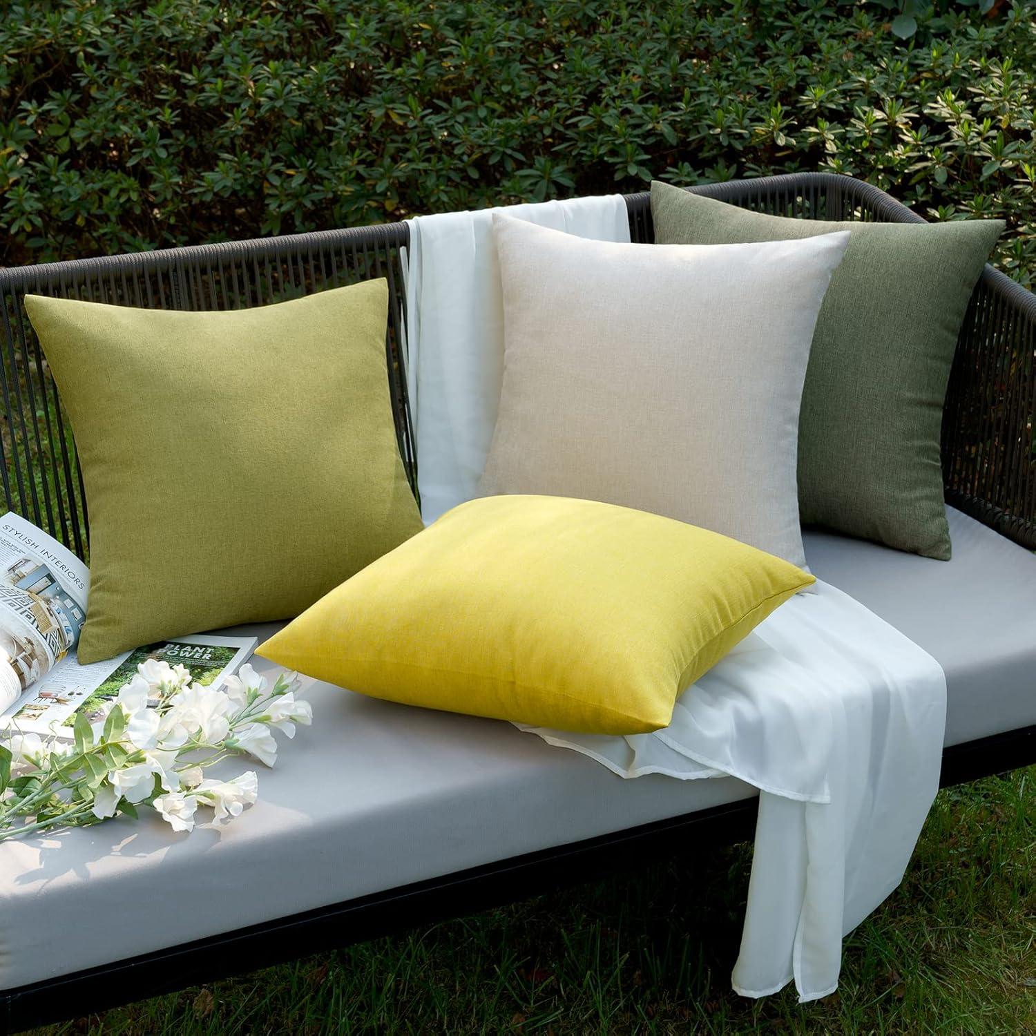 Wasserdichter Outdoor Kissenbezug 2er Set 45x45 cm Gras-Grün