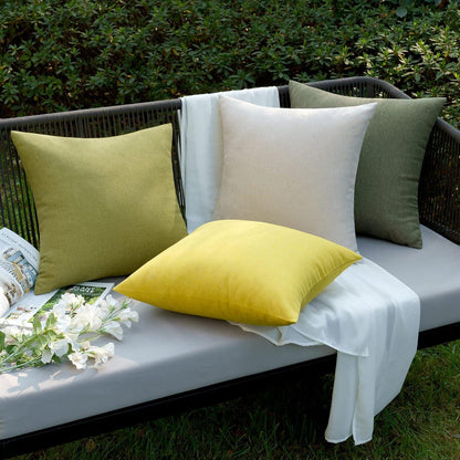 Wasserdichter Outdoor Kissenbezug 2er Set 45x45 cm Gras-Grün