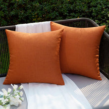 Wasserdichter Kissenbezug für Garten und Sofa 50x50cm 2er Set Orange