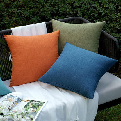 Wasserdichter Kissenbezug 2er Set Outdoor Dekokissen Herbst Orange 50x50 cm