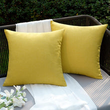 Wasserdichter Outdoor Kissenbezug 40x40 cm 2er Set Gelb