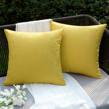 Wasserdichter Outdoor Kissenbezug Dekokissen 50x50cm 2er Set Gelb