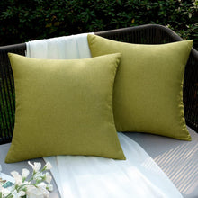 Outdoor Kissenbezüge Wasserdicht 40x40 cm 2er Set Gras-Grün