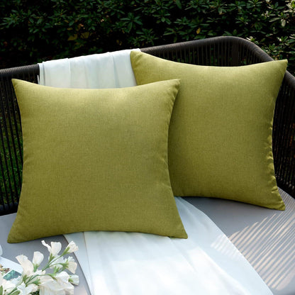 Outdoor Kissenbezüge Wasserdicht 40x40 cm 2er Set Gras-Grün