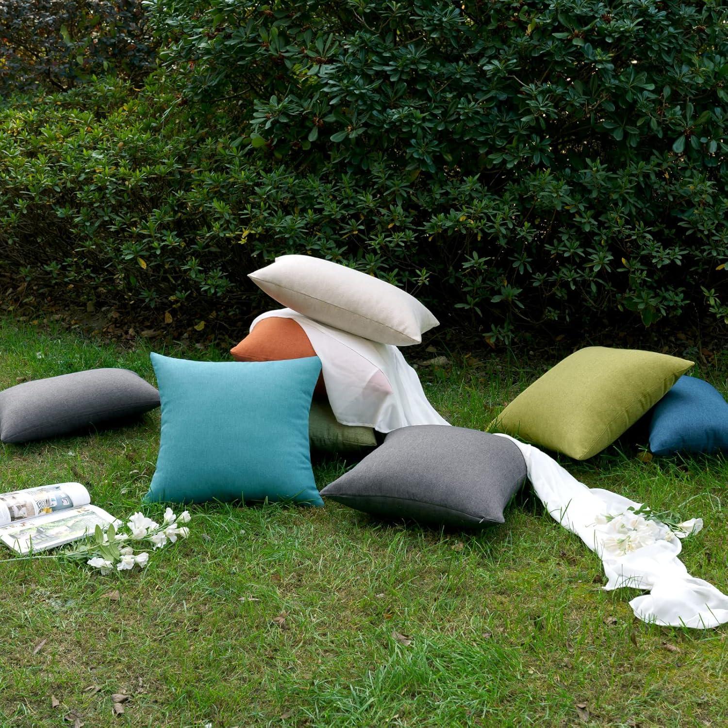 Wasserdichter Outdoor Kissenbezug 2er Set 40x40cm Grün Polyster
