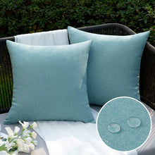 EMEMA Outdoor Wasserdicht Sofakissen Kissenbezug 2er Set 40x40 cm