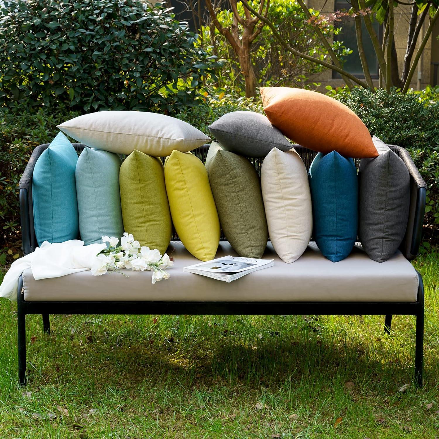 Kissenbezug Outdoor Wasserdicht Dekokissen 2er Set 30x50 cm Gras-Grün