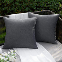 Wasserdichter Outdoor Kissenbezug Dunkelgrau 40x40cm 2er Set