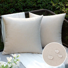 Wasserdichter Outdoor Kissenbezug Deko Set 45x45 cm Beige