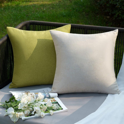 EMEMA Kissenbezug Outdoor Wasserdicht 2er Set 45x45 cm Beige