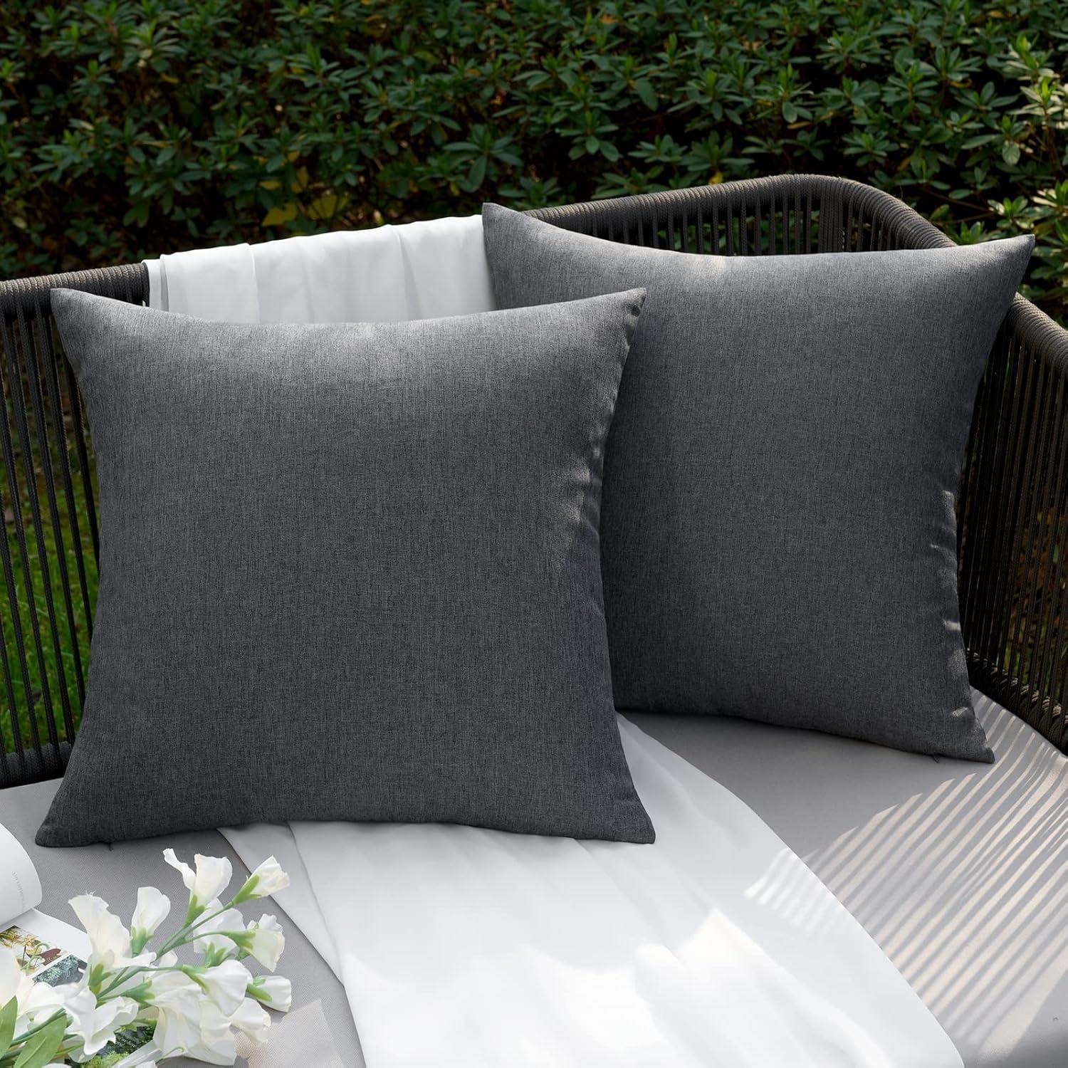 Wasserdichter Outdoor Kissenbezug 50x50 cm 2er Set Dekokissen