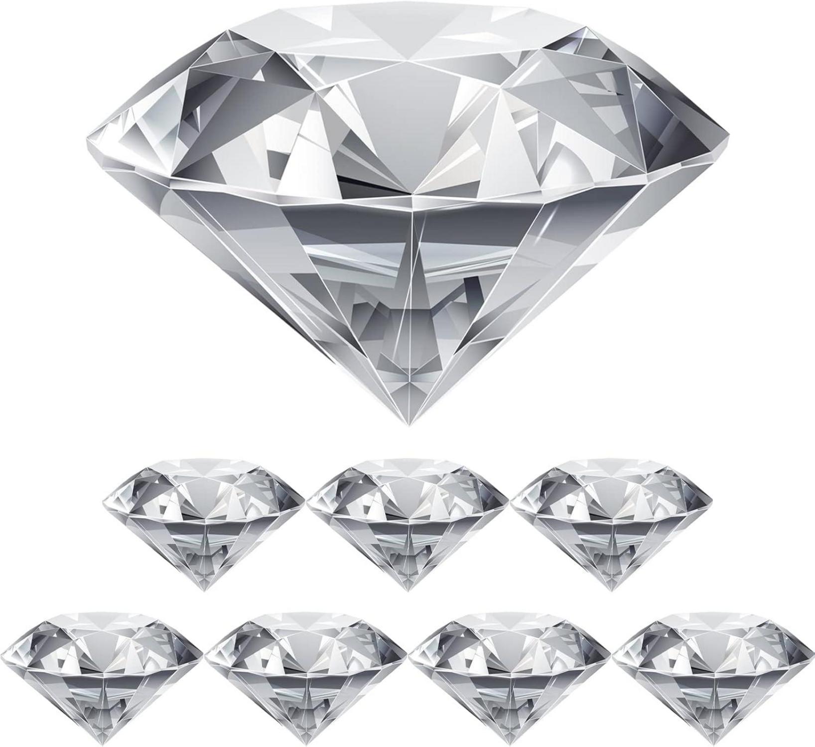 Kristallglas Diamant Set 8-teilig 40mm für Deko & Hochzeit
