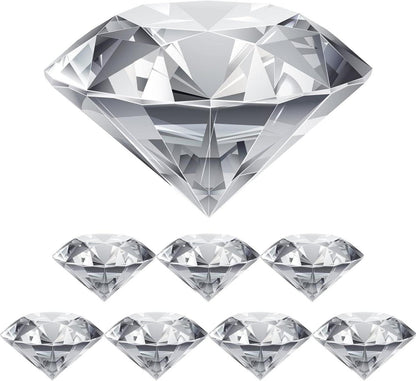 Kristallglas Diamant Set 8-teilig 40mm für Deko & Hochzeit