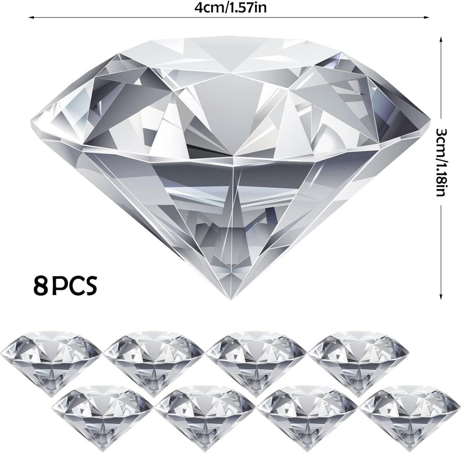 Kristall Diamant 8 Stück 40mm Deko Hochzeit Party Wohnkultur