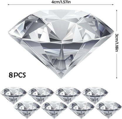 Kristall Diamant 8 Stück 40mm Deko Hochzeit Party Wohnkultur