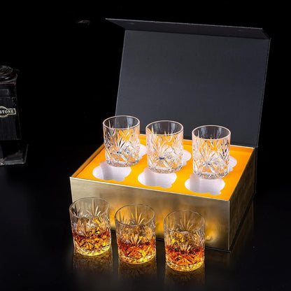 Whiskey Gläser Set Kristallglas 6-teilig Geschenkbox 300ml